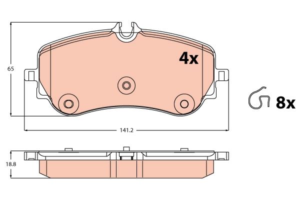 GDB2379  TRW - Гальмівні колодки до дисків