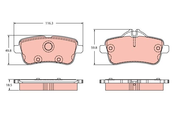 GDB2391  TRW - Гальмівні колодки до дисків