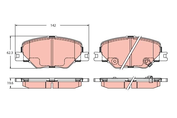 GDB2424  TRW - Гальмівні колодки до дисків