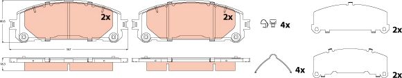 GDB2530  TRW - Гальмівні колодки до дисків
