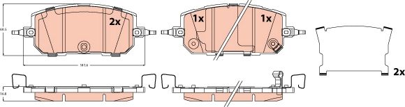 GDB2537  TRW - Гальмівні колодки до дисків