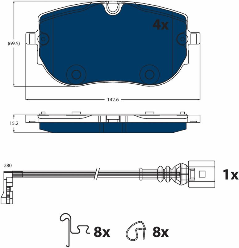 GDB2548BTE  TRW - Гальмівні колодки до дисків