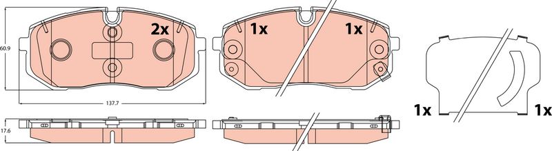 GDB2633  TRW - Гальмівні колодки до дисків