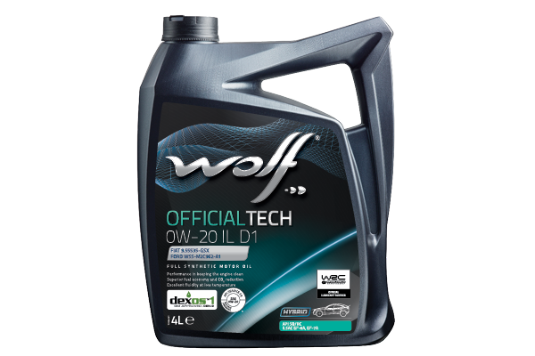 Олива моторна WOLF OFFICIALTECH 0W-20 IL D1  4л.