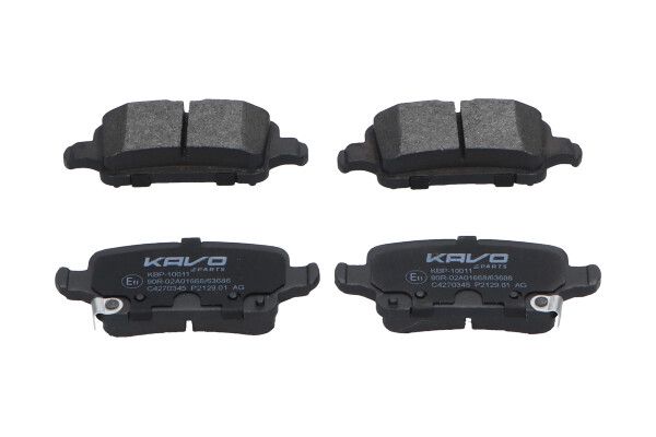 KAVO PARTS KBP10011 Комплект гальмівних накладок, дискове гальмо