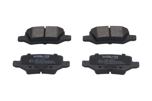 KAVO PARTS KBP10015 Комплект гальмівних накладок, дискове гальмо