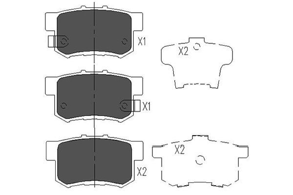 KAVO PARTS KBP2008 Комплект гальмівних накладок, дискове гальмо