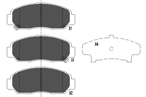 KAVO PARTS KBP2037 Колодки гальмівні (передні) Honda Accord/ FR-V/ Civic 00-