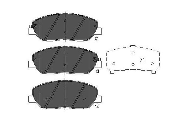 KAVO PARTS KBP3023 Колодки гальмівні (передні) Hyundai Santa Fe 2.0-2.7 05-/ Kia Sorento 2.0-2.4 09-