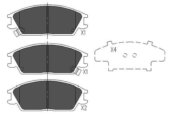 KAVO PARTS KBP3033 Комплект гальмівних накладок, дискове гальмо
