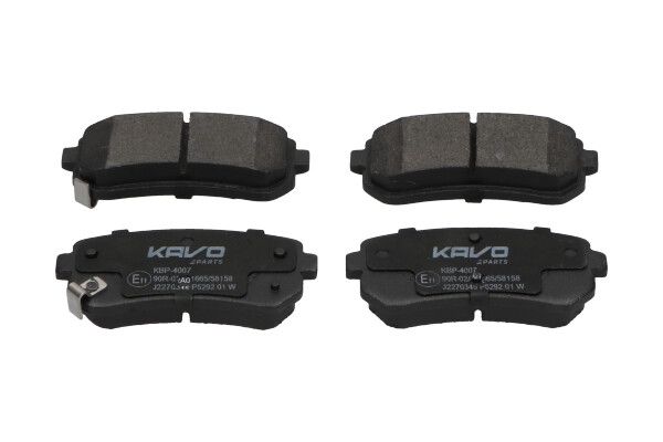 KAVO PARTS KBP4007 Комплект гальмівних накладок, дискове гальмо