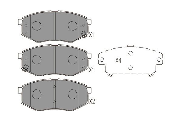 KAVO PARTS KBP4025 Колодки гальмівні (передні) Hyundai ix20/Sonata/Kia Soul II 10- Q+