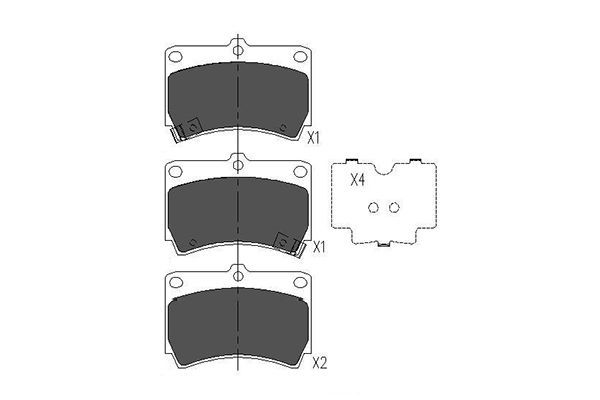 KAVO PARTS KBP4501 Колодки гальмівні (передні) Kia Rio 00-05/Mazda 3 -98