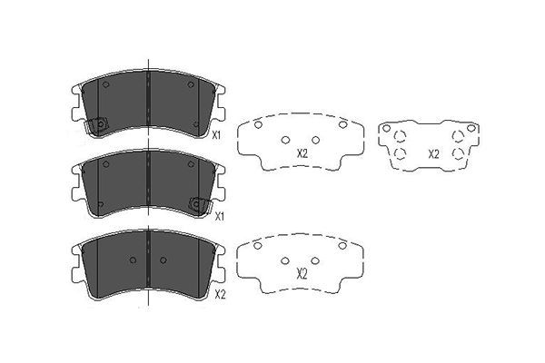 KAVO PARTS KBP4512 Комплект гальмівних накладок, дискове гальмо