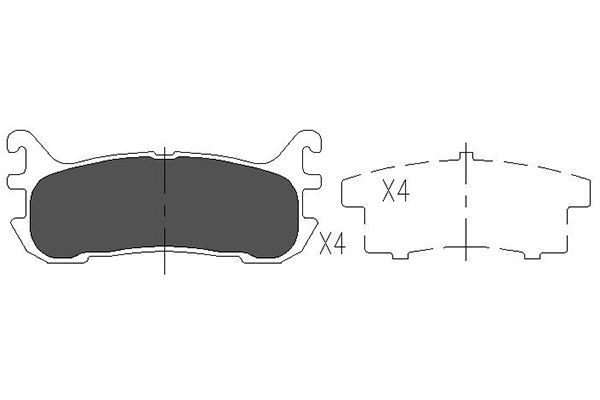 KAVO PARTS KBP4540 Комплект гальмівних накладок, дискове гальмо