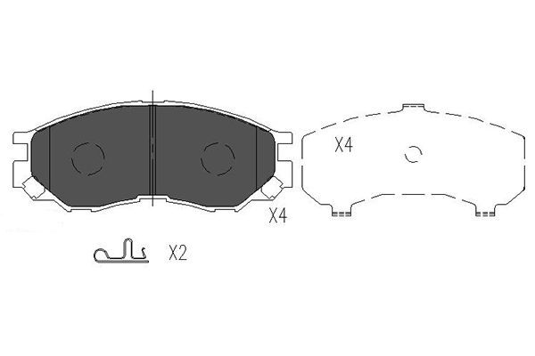 KAVO PARTS KBP5508 Комплект гальмівних накладок, дискове гальмо