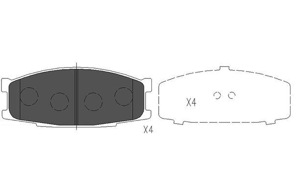 KAVO PARTS KBP5527 Комплект гальмівних накладок, дискове гальмо