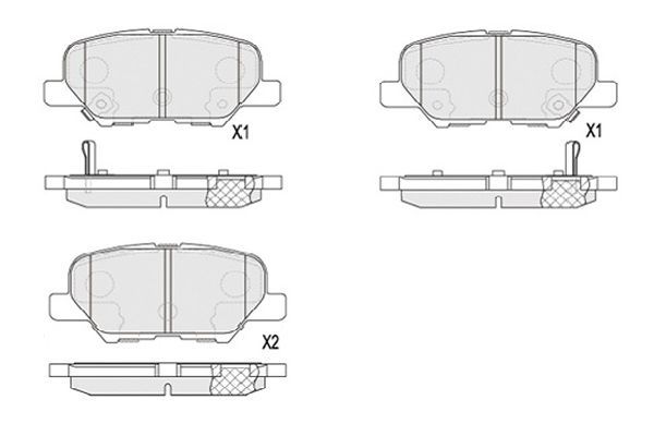 KAVO PARTS KBP5551 Колодки гальмівні (задні) Mitsubishi Outlander III/Mazda 6 12- (Akebono)