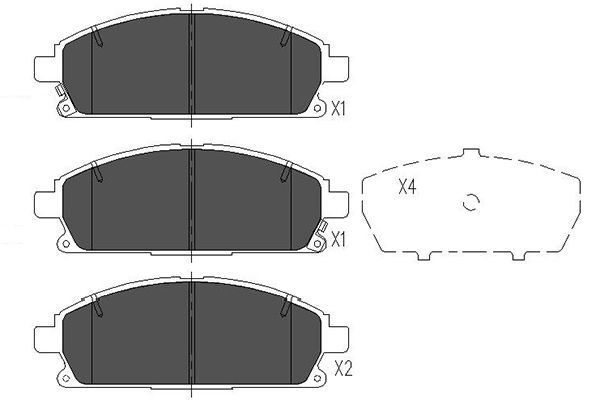 KAVO PARTS KBP6515 Колодки гальмівні (передні) Nissan X-Trail 01-13/Pathfinder 97-04