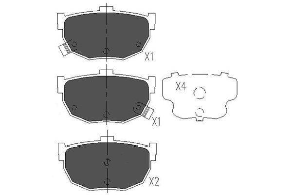 KAVO PARTS KBP6544 Комплект гальмівних накладок, дискове гальмо