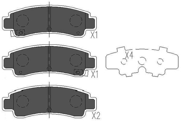 KAVO PARTS KBP6546 Комплект гальмівних накладок, дискове гальмо