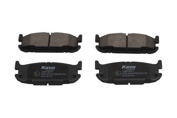 KAVO PARTS KBP6571 Комплект гальмівних накладок, дискове гальмо