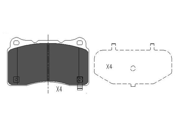 KAVO PARTS KBP8021 Комплект гальмівних накладок, дискове гальмо
