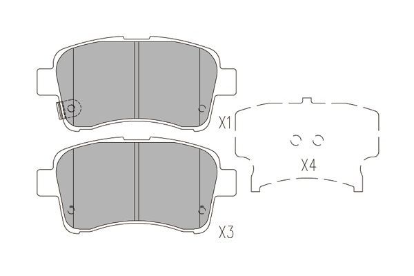 KAVO PARTS KBP8528 Комплект гальмівних накладок, дискове гальмо