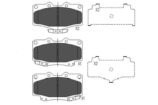 KAVO PARTS KBP9054 Комплект гальмівних накладок, дискове гальмо