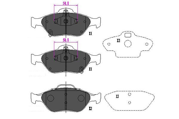 KAVO PARTS KBP9091 Комплект гальмівних накладок, дискове гальмо