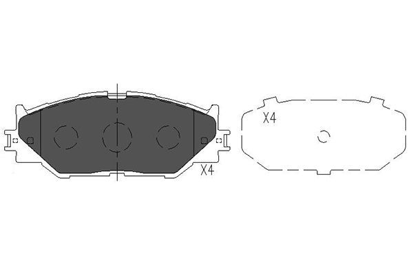 KAVO PARTS KBP9094 Комплект гальмівних накладок, дискове гальмо