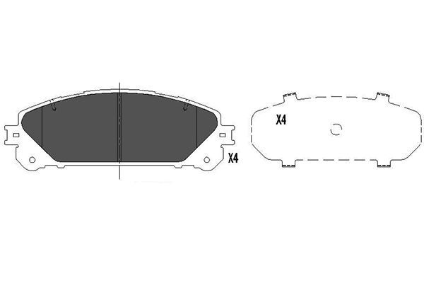 KAVO PARTS KBP9116 Комплект гальмівних накладок, дискове гальмо
