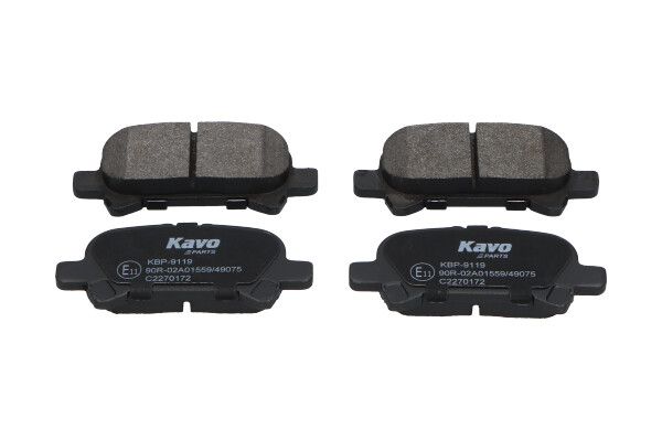 KAVO PARTS KBP9119 Колодки гальмівні (задні) Toyota Camry/Avalon/Solara 99-12