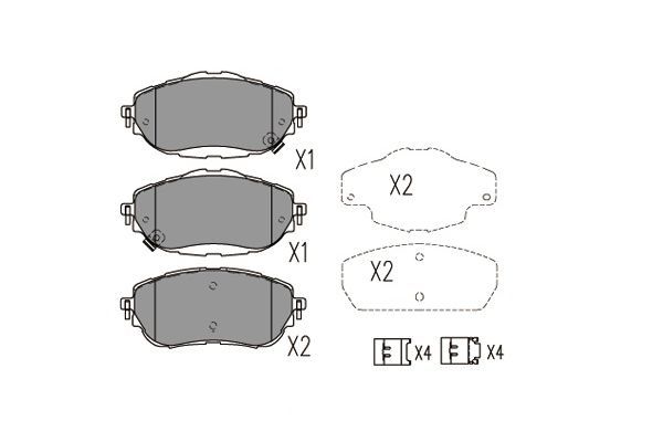 KAVO PARTS KBP9123 Колодки гальмівні (передні) Toyota Auris II/Corolla 12- (Bosch)