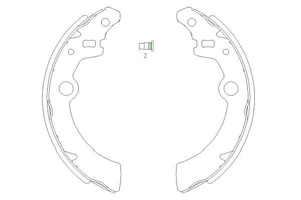 KAVO PARTS KBS8907 Комплект гальмівних колодок