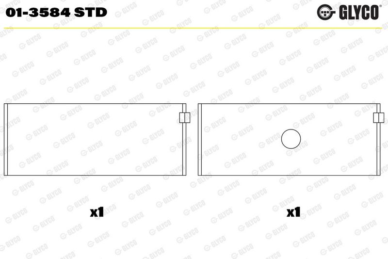 Glyco 013584STD Вкладиш підшипника шатуна