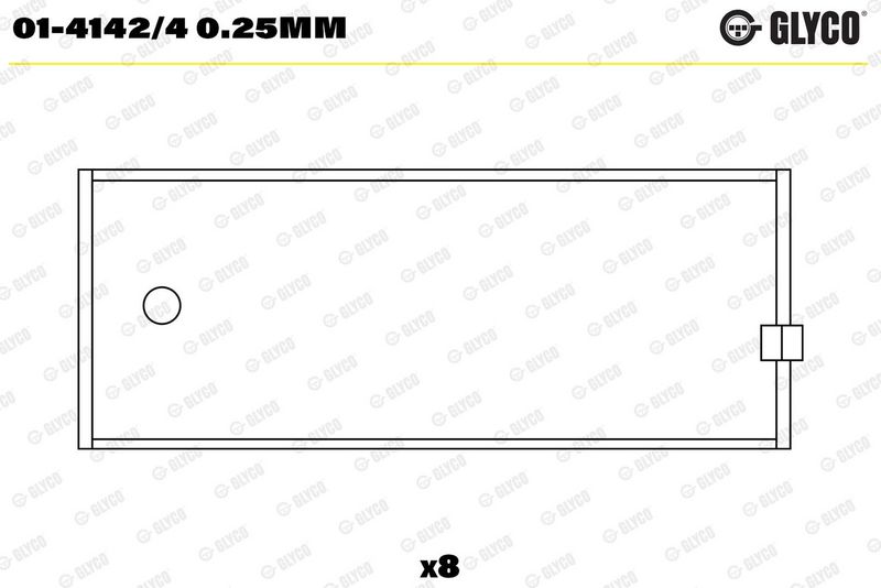 Glyco 0141424025MM Вкладиші шатунні FORD 1,8/2,0 OHC (вир-во GLYCO)