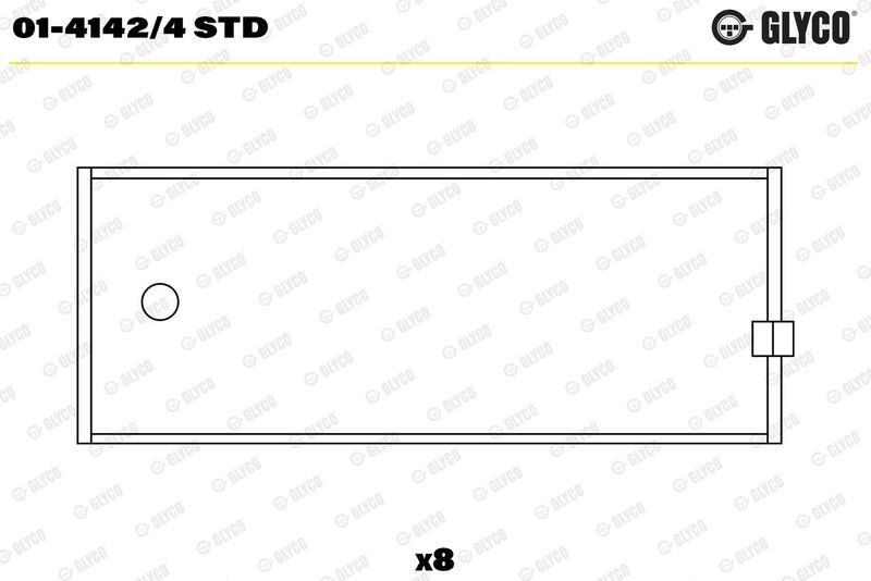 Glyco 0141424STD Вкладиші шатунні FORD 1,8/2,0 OHC (вир-во GLYCO)