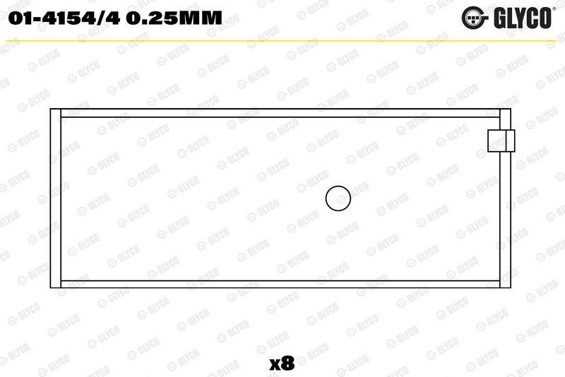Glyco 0141544025MM Вкладиші шатунні FIAT 1.2 8V/1.2 16V 176B4/188A5 (вир-во GLYCO)