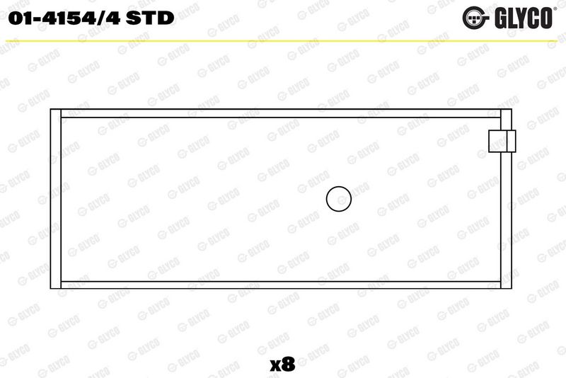 Glyco 0141544STD Вкладиші шатунні FIAT STD 1.2 8V/1.2 16V 176B4/188A (вир-во GLYCO)