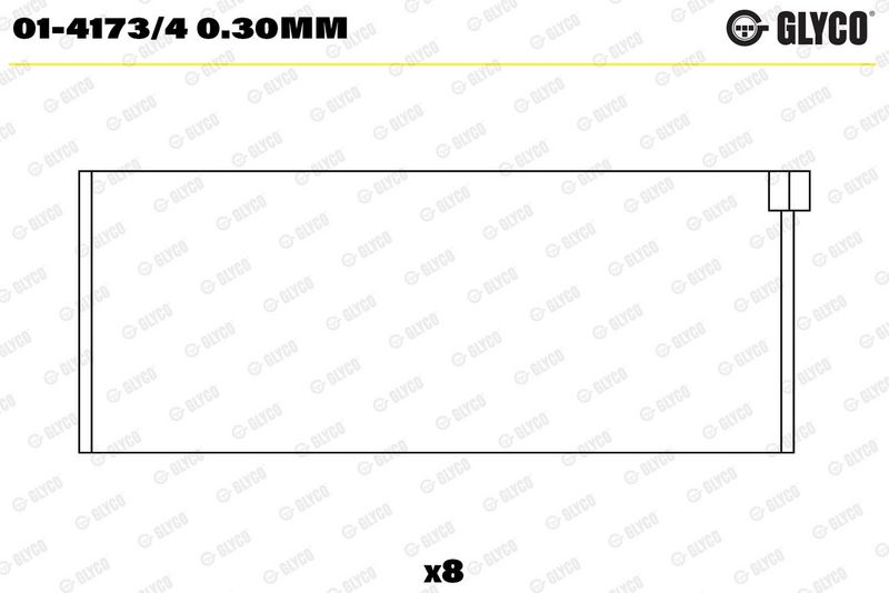 Glyco 0141734030MM Вкладиші шатунні PEUGEOT 0,30mm 1,1-1,6 (вир-во GLYCO)
