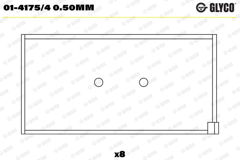 Glyco 0141754050MM Вкладиш підшипника шатуна