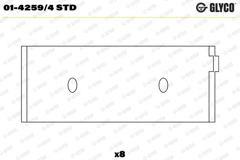 Glyco 0142594STD Вкладиші шатунні SKODA STD 1,3 781.135/781.136 -98 (вир-во GLYCO)