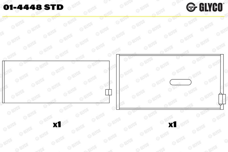 Glyco 014448STD Вкладиш підшипника шатуна
