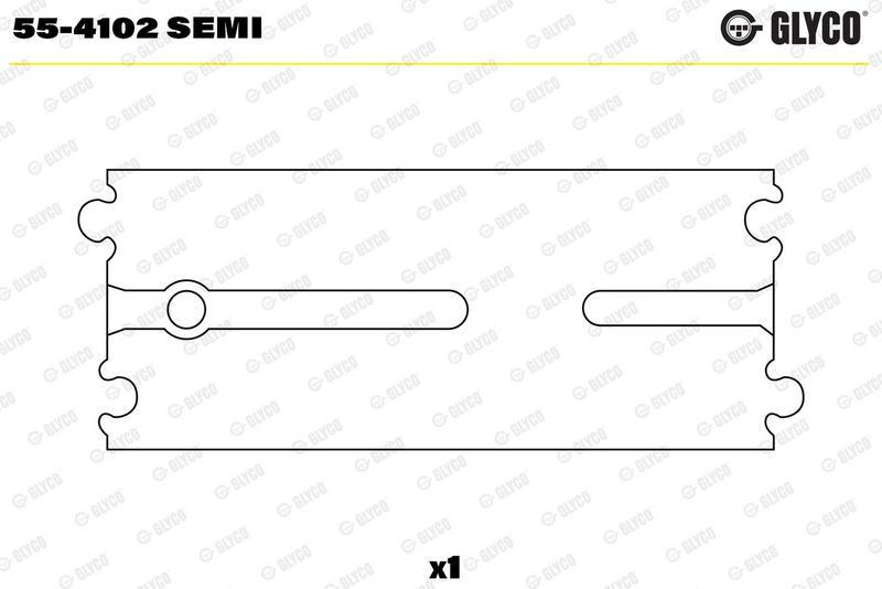 Glyco 554102SEMI Втулка підшипника, шатун