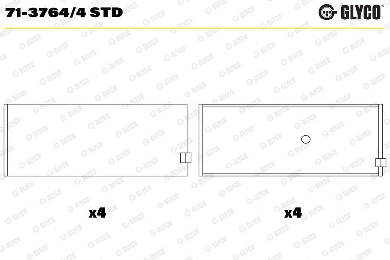 Glyco 7137644STD Вкладиш підшипника шатуна