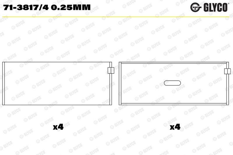 Glyco 7138174025MM Вкладиш підшипника шатуна