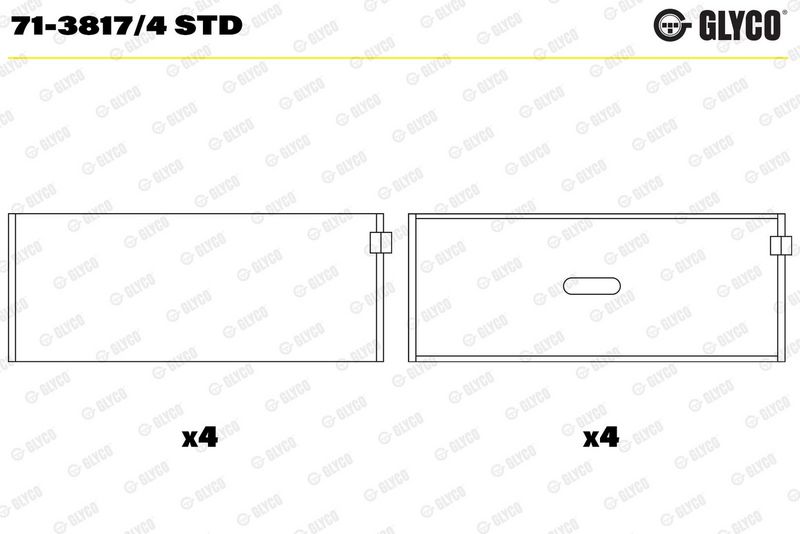 Glyco 7138174STD Вкладиші шатунні MB STD 2.0/2.3 M102/M111 (вир-во GLYCO)