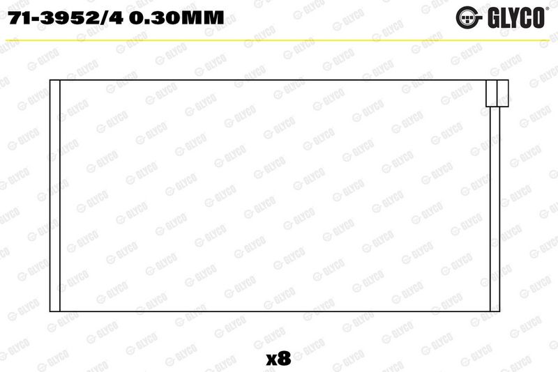Glyco 7139524030MM Вкладиші шатунні PSA 0,30 2,0TDCi/2,2HDi DW10ATED4/DW10BTED4/DW12TED SPUTTER (вир