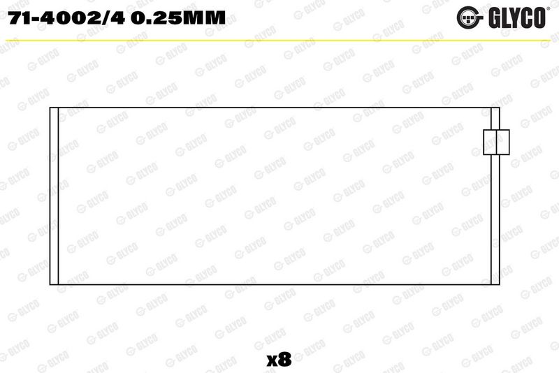 Glyco 7140024025MM Вкладиші шатунні 0.25 MB M271 (вир-во GLYCO)